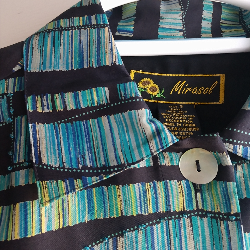 Perfect for Spring! Mirasol 100% silk jacket